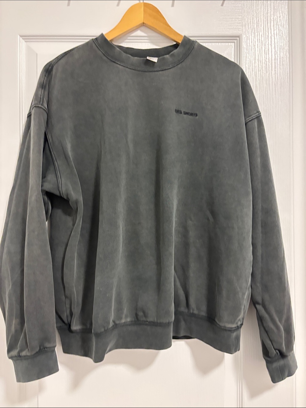 H&M Washed Charcoal Crewneck Sweater